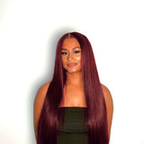 STRAIGHT CHERRY COLA MINK VIRGIN HD LACE WIG